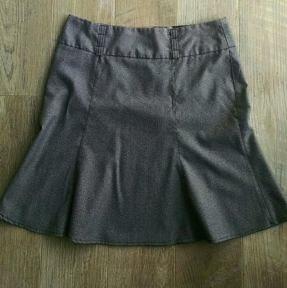 Brown fit and flare skirt